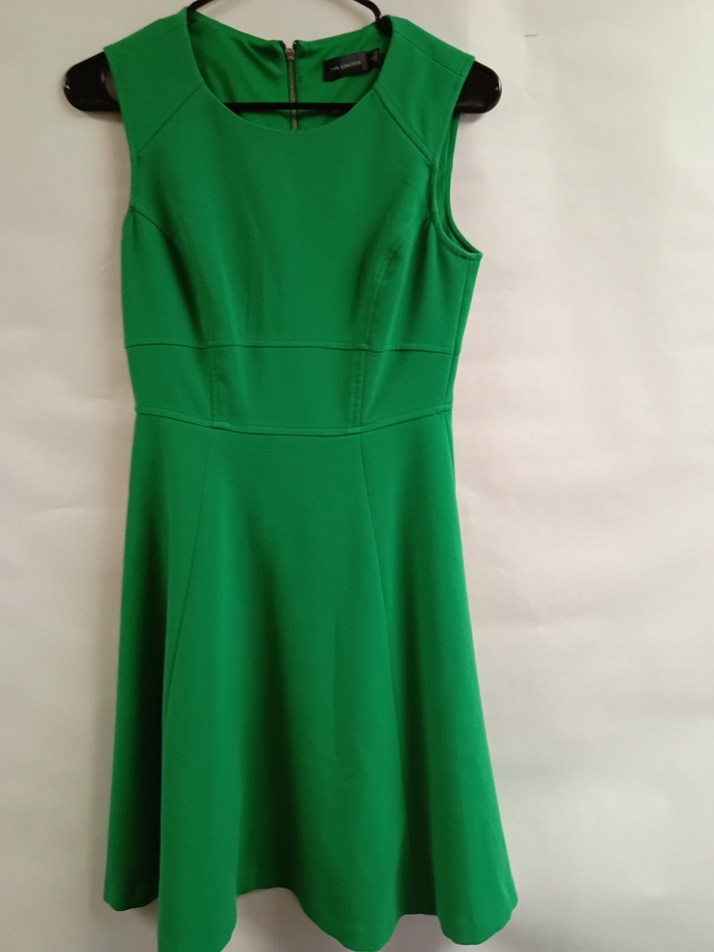 The Limited Bright Green Sleeveless Midi Fit-and-Flare Dress